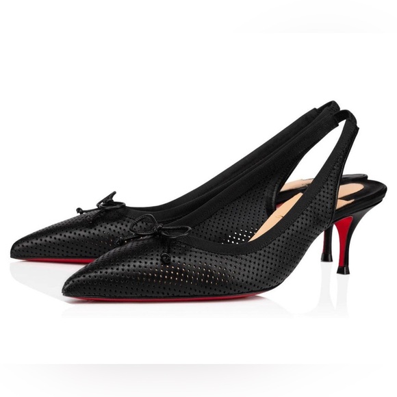 Christian Louboutin Shoes - New Christian Louboutin HALL SLING PUMP 55
Perforated Leather Heels Size 7